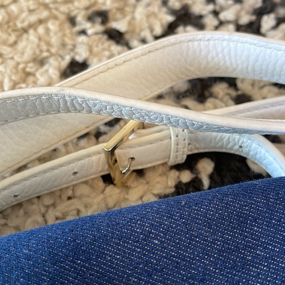 NWOT Kate Spade Denim and white bag 12” x 9” - Picture 6 of 9